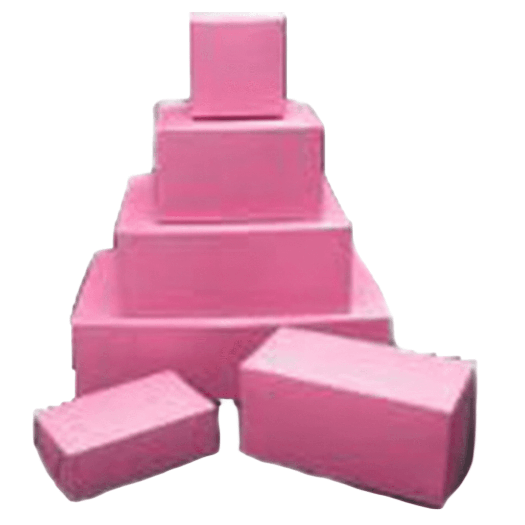 Bakery Box 10X10X5 IN Pink Square 100/Case