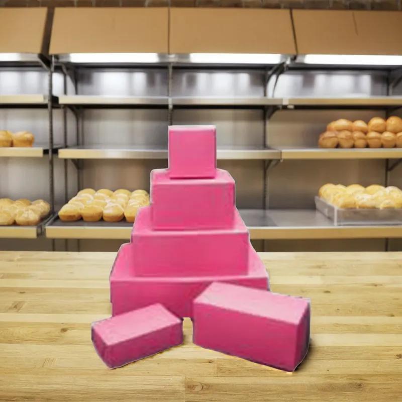 Bakery Box 10X10X5 IN Pink Square 100/Case
