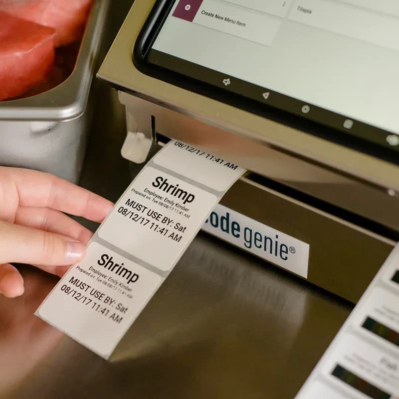 DateCodeGenie® Blank Label 2X2 IN Removable 750 Count/Roll 4 Rolls/Case