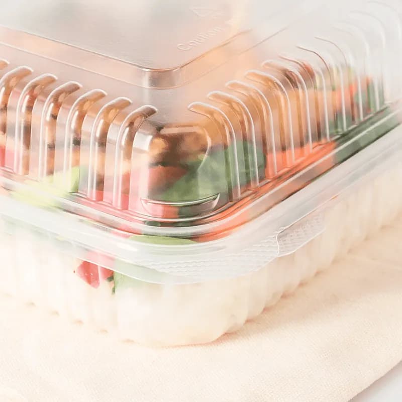 Take-Out Container Hinged 7X7 IN PP Clear 250/Case