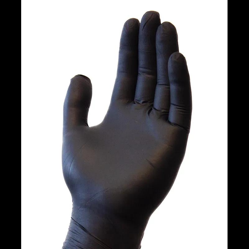 Gloves Medium (MED) Black 8.3MIL Nitrile Powder-Free 1000/Case