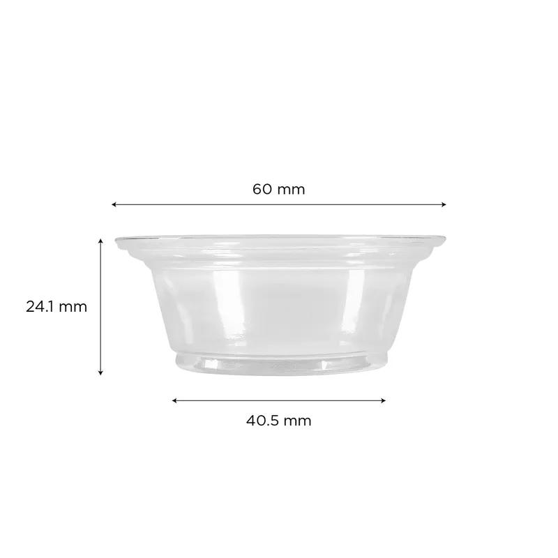Souffle & Portion Cup 1 OZ PET Clear Squat 2500/Case