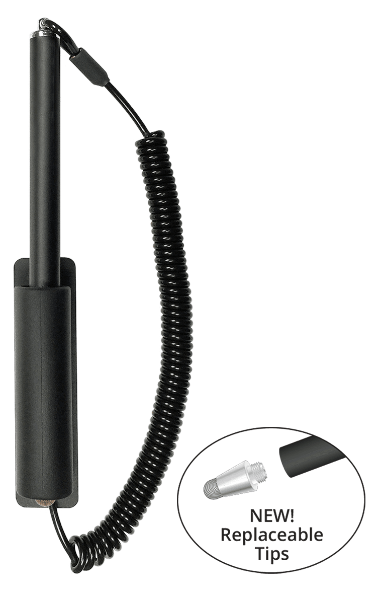 Stylus Capacitive With 30" Coil Tether Adhesive Back 1/Pack
