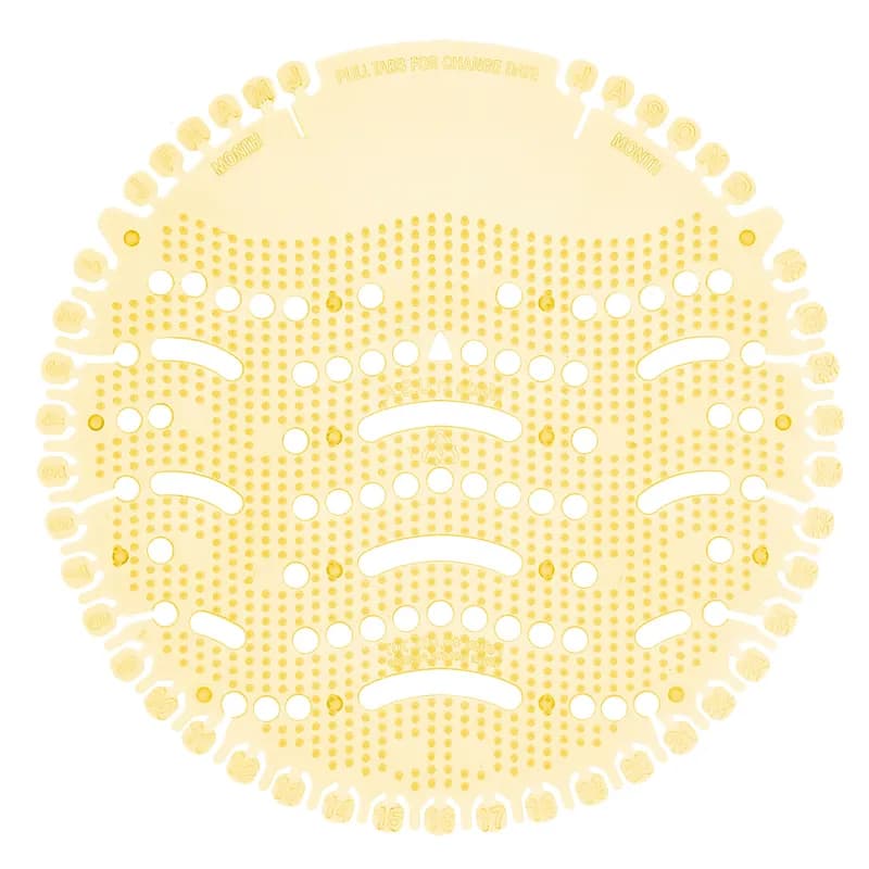 Wave 1.5 Urinal Screen Citrus Scent Yellow EVA 7X7X0.09 IN 30-Day Air Care System 10 Count/Pack 6 Packs/Case 60 Count/Case