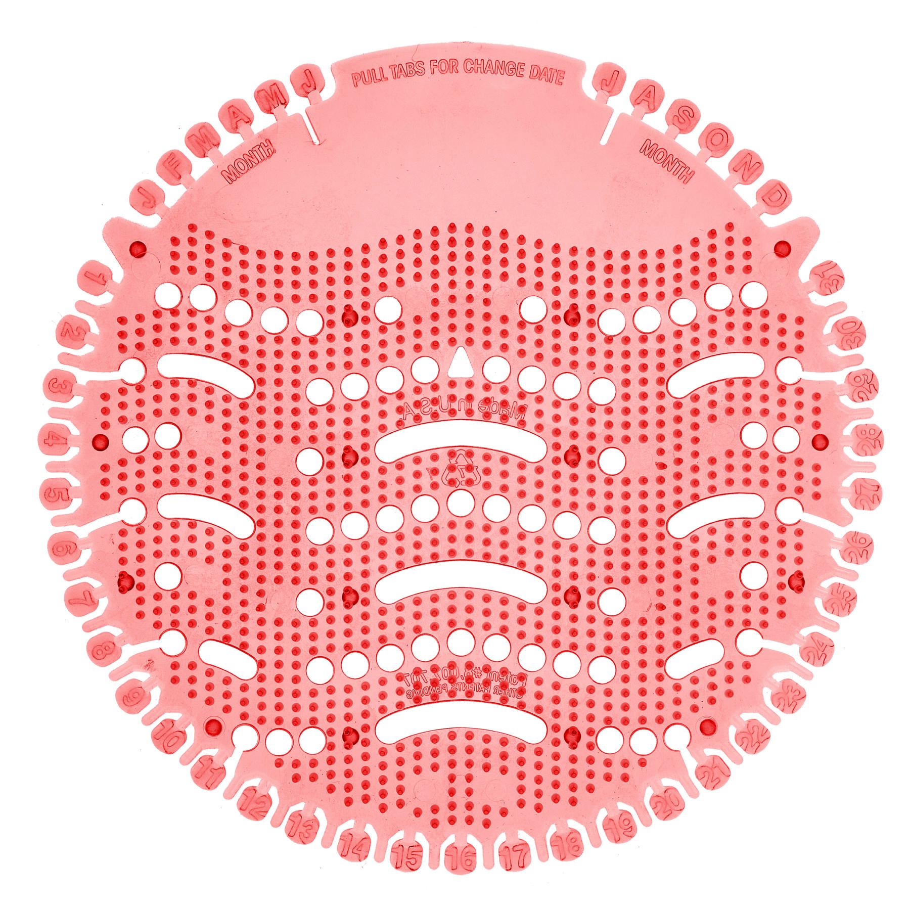 Wave 1.5 Urinal Screen Kiwi Grapefruit Red EVA 7X7X0.09 IN 30-Day Air Care System 10 Count/Pack 6 Packs/Case 60 Count/Case