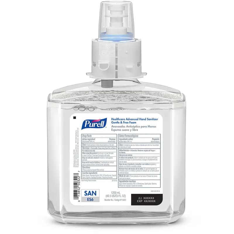 Purell® Hand Sanitizer 1200 mL 5.51X3.52X8.65 IN Fragrance Free Advanced Healthcare For ES6 2/Case