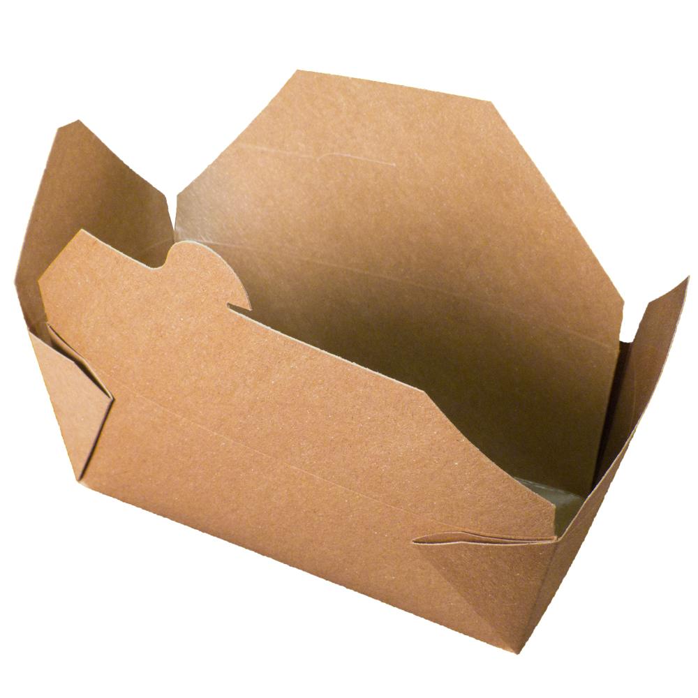 Bio-Pak® #9 Take-Out Box Fold-Top 55 OZ Paper 200/Case