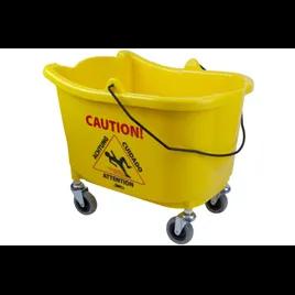 Mop Bucket 35 QT Plastic Yellow Round 1/Each