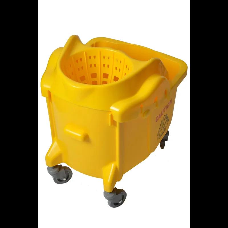 Mop Bucket & Wringer 35 QT Plastic Yellow 1/Each
