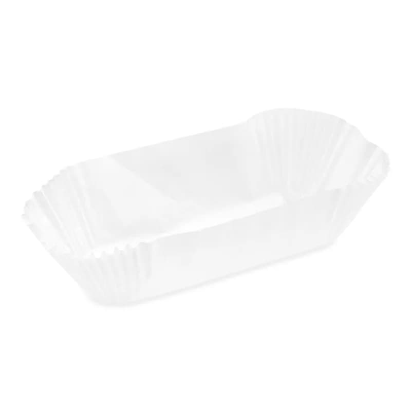 Pan Liner 7X2.875X2.25 IN White Oblong Fluted 500 Count/Pack 4 Packs/Case 2000 Count/Case