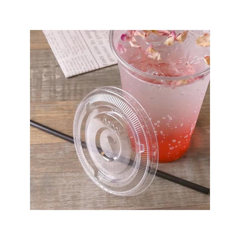 Karat® Lid Flat 3.86 IN PET Translucent For 12-14 OZ Cup No Hole 1000/Case