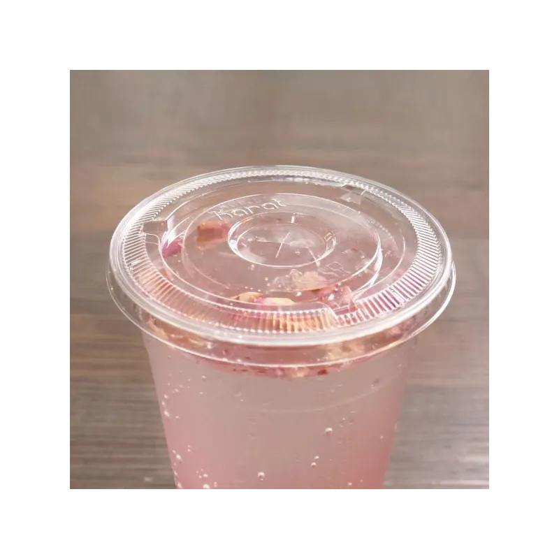 Karat® Lid Flat 3.86 IN PET Translucent For 12-14 OZ Cup No Hole 1000/Case
