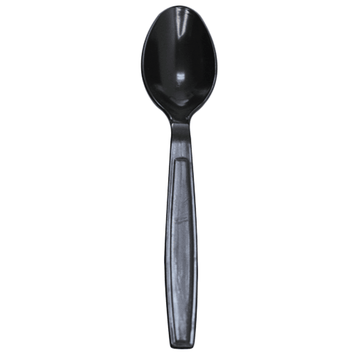 Karat® Teaspoon PS Black Extra Heavy Duty 1000/Case