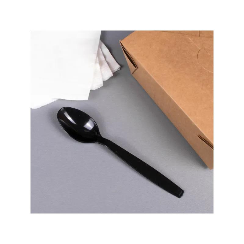 Karat® Teaspoon PS Black Extra Heavy Duty 1000/Case