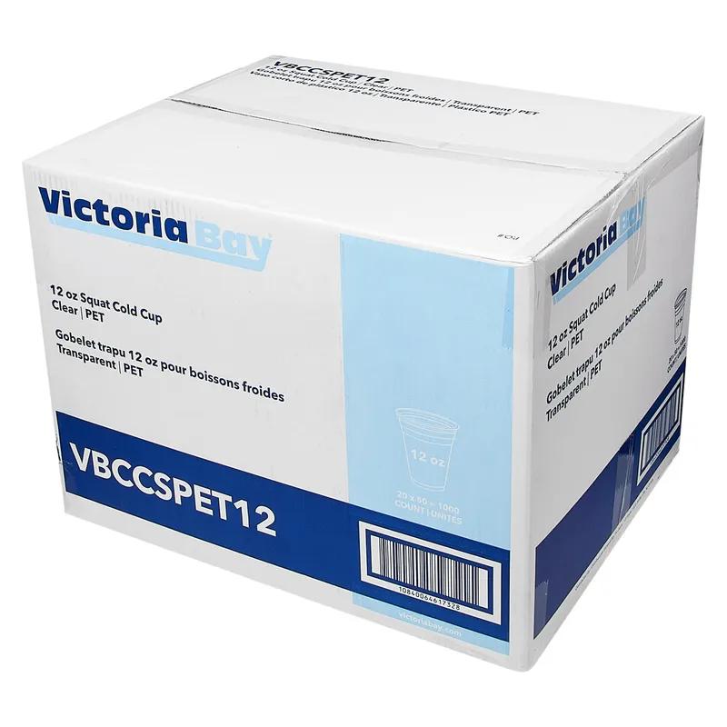 Victoria Bay 98 MM Series Cup Squat 12-14 OZ PET Clear 1000/Case