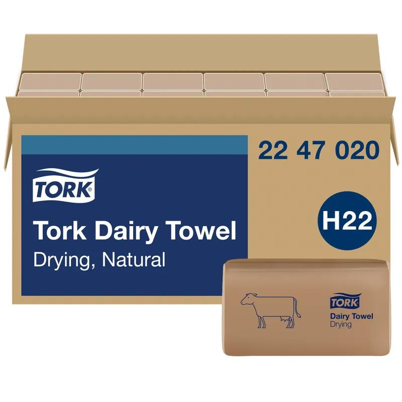 Tork Wiping & Drying Dairy Towel 10.3X9.1 IN Paper Natural Single Fold Embossed Refill 250 Count/Case