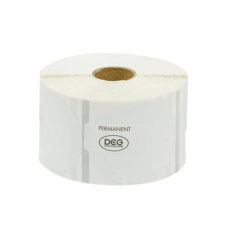 DateCodeGenie® Blank Label 2 IN Round Permanent 750CT 3000/Pack