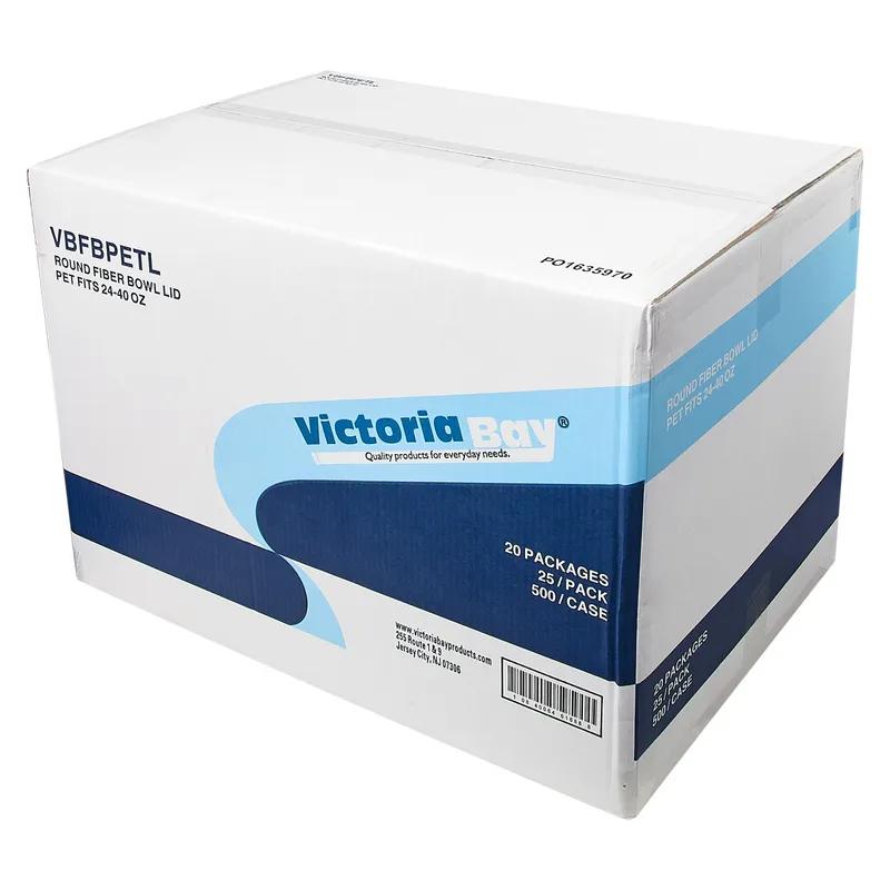 Victoria Bay Lid Flat PET Clear For 24-40 OZ Bowl 500/Case