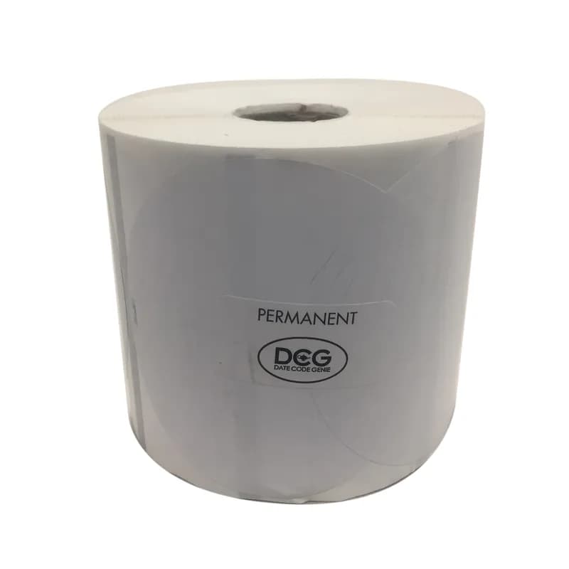 DateCodeGenie® Blank Label 3 IN Round Permanent 500CT 4 Count/Pack 2000 Count/Case