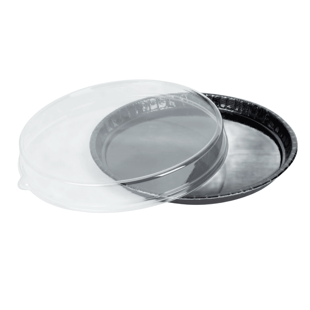 Serving Tray Base & Lid Combo 13X1 IN Black Round 25/Case