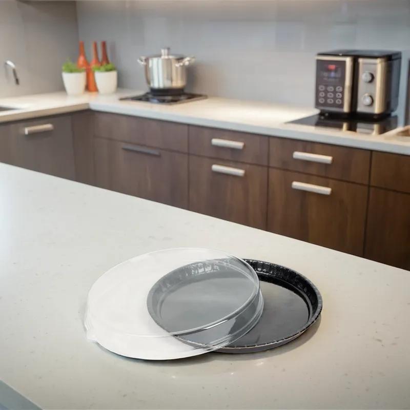 Serving Tray Base & Lid Combo 13X1 IN Black Round 25/Case