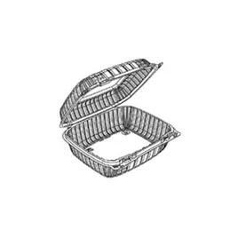 BIONATURE Take-Out Container Hinged 9X9 IN 3 Compartment MFPP Black Vented 200/Case