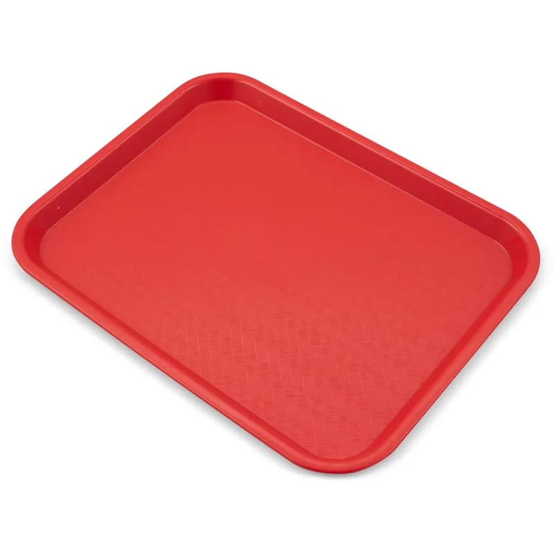 Cafe® Fast Food Cafeteria Tray 10X14 IN PP Red 24/Case