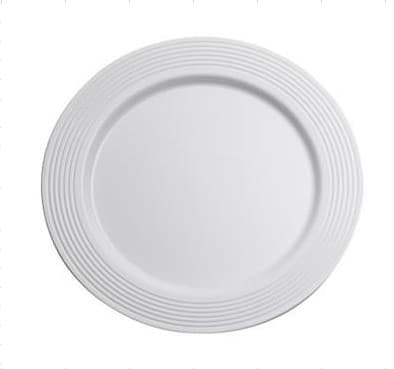 Plate 9 IN PS White With Decorative Rings 144/Case