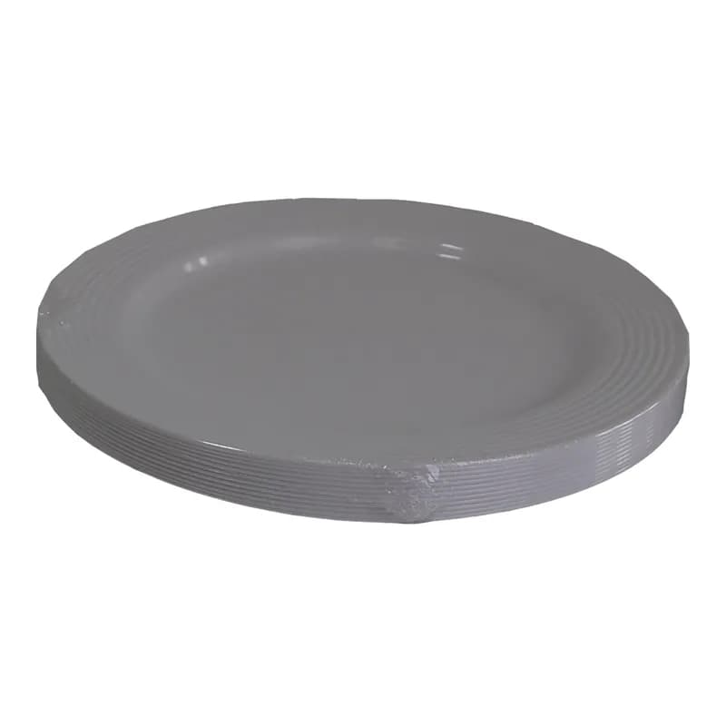 Plate 9 IN PS White With Decorative Rings 144/Case