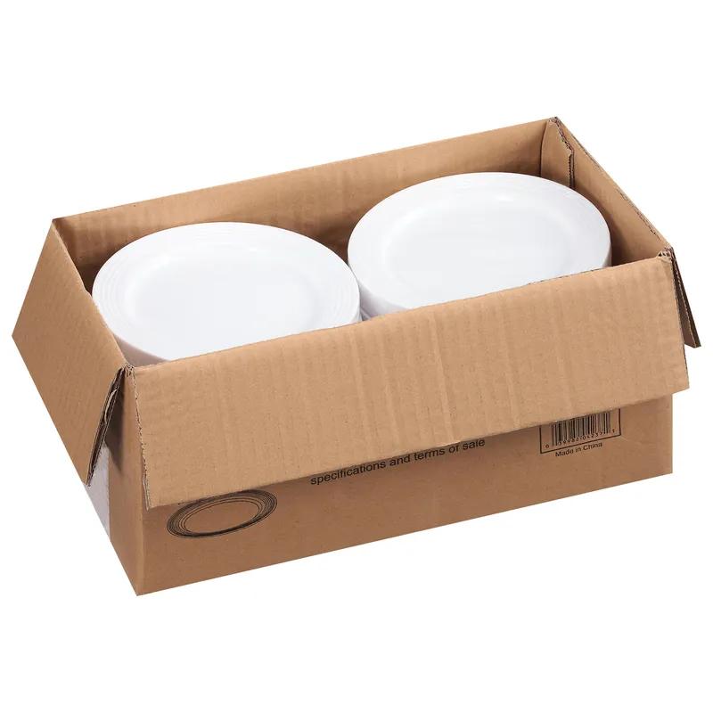 Plate 6 IN PP White Round With Decorative Rings 144/Case