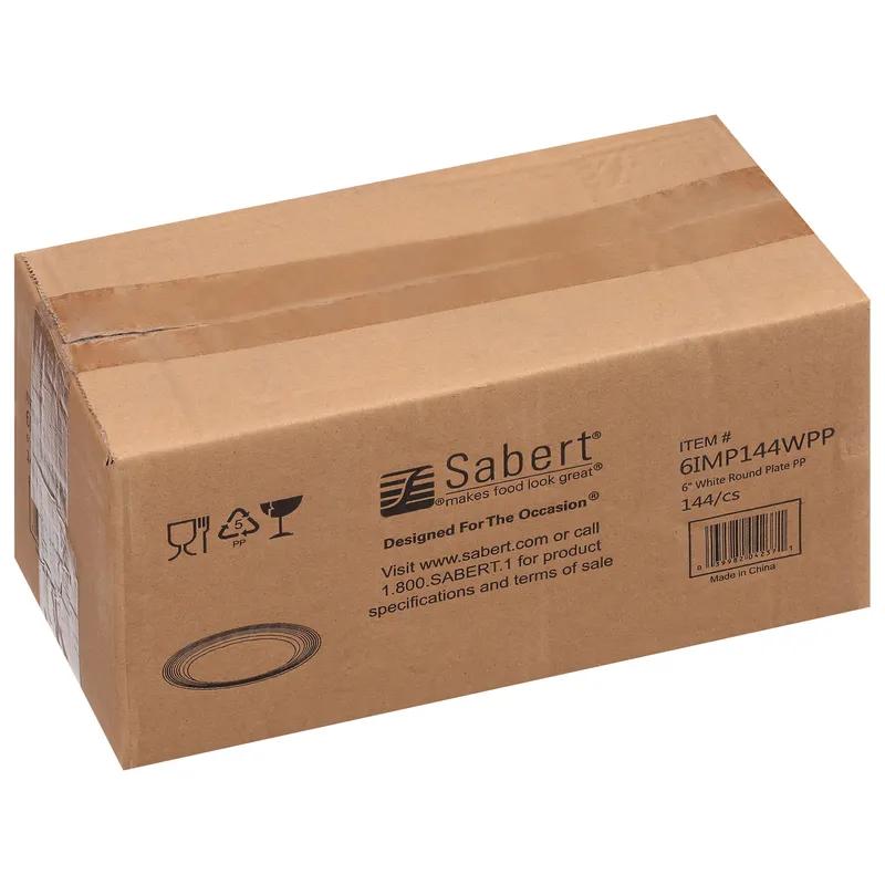 Plate 6 IN PP White Round With Decorative Rings 144/Case