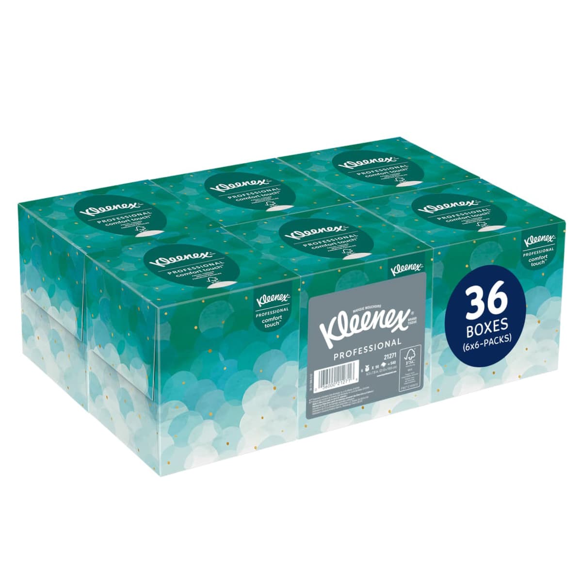 Kleenex® Facial Tissue 8.3X7.8 IN 2PLY White Pop-Up Upright Professional 90 Count/Box 6 Box/Case