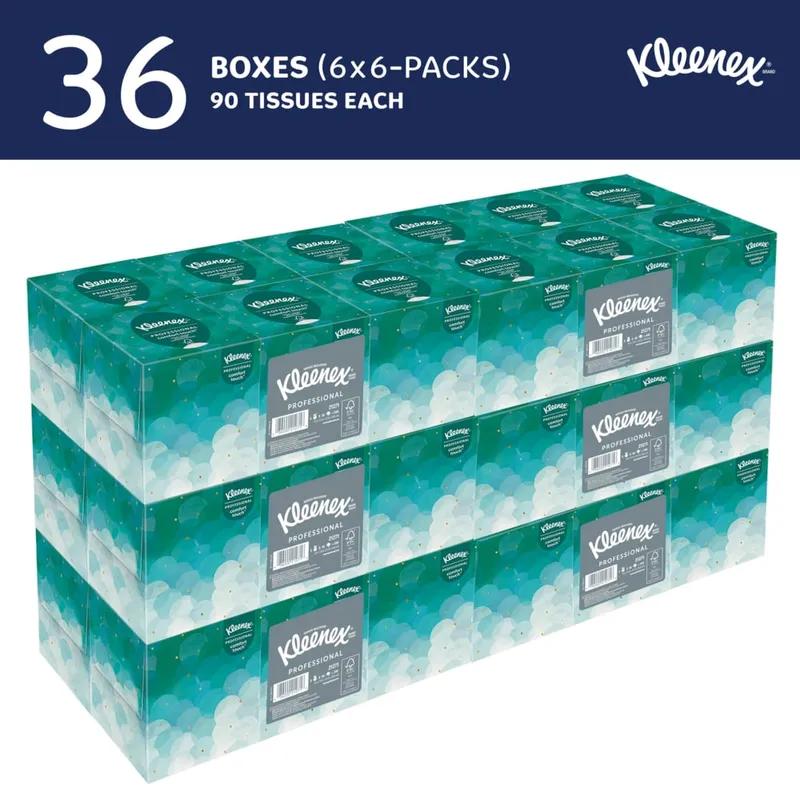 Kleenex® Facial Tissue 8.3X7.8 IN 2PLY White Pop-Up Upright Professional 90 Count/Box 6 Box/Case