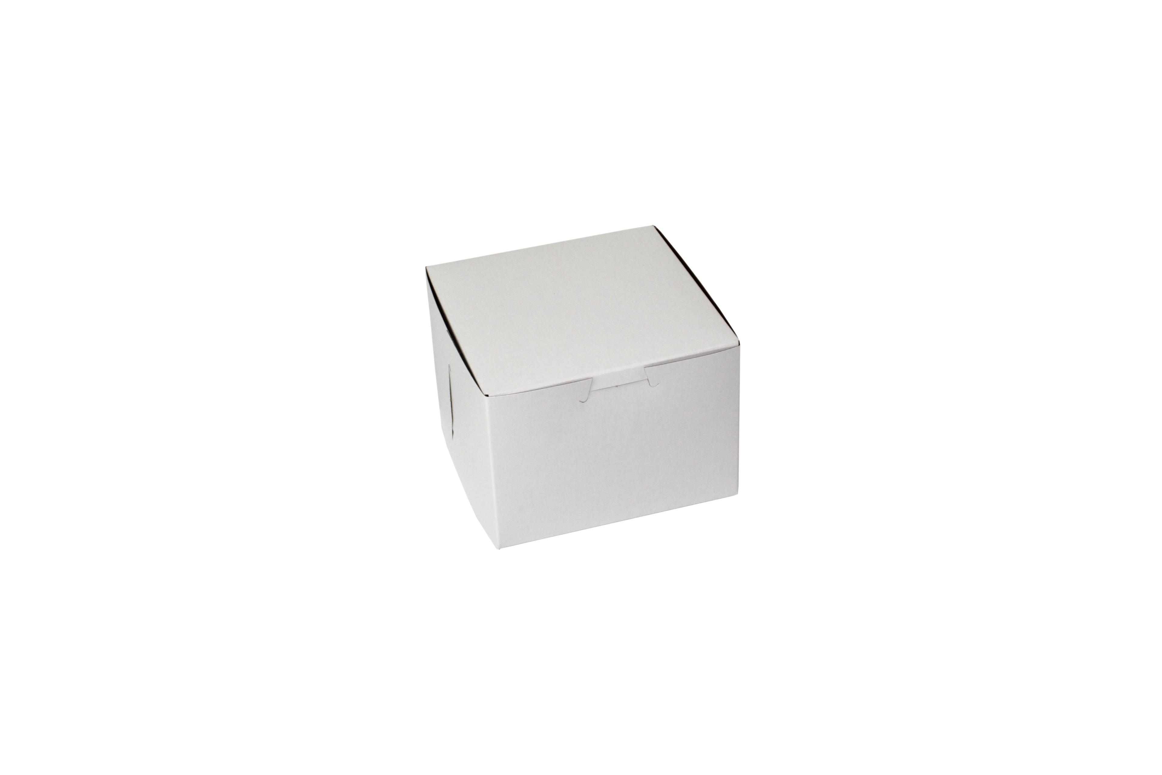 Bakery Box 5.5X5.5X4 IN Paperboard White Corner Lock 1-Piece 250/Bundle
