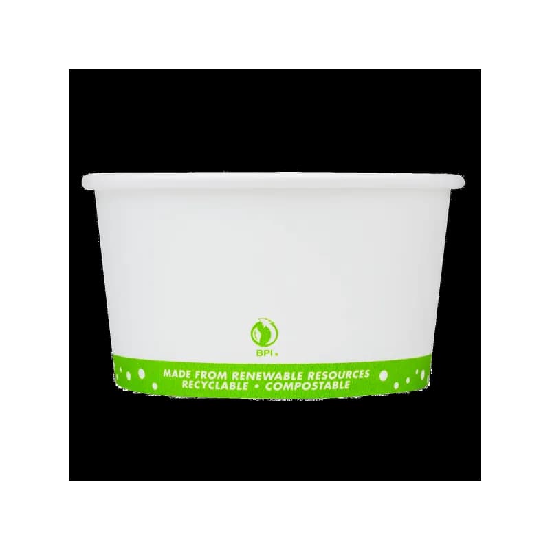 Food Container 12 OZ PLA Double Wall Poly-Coated Paper Stock Print 500/Case