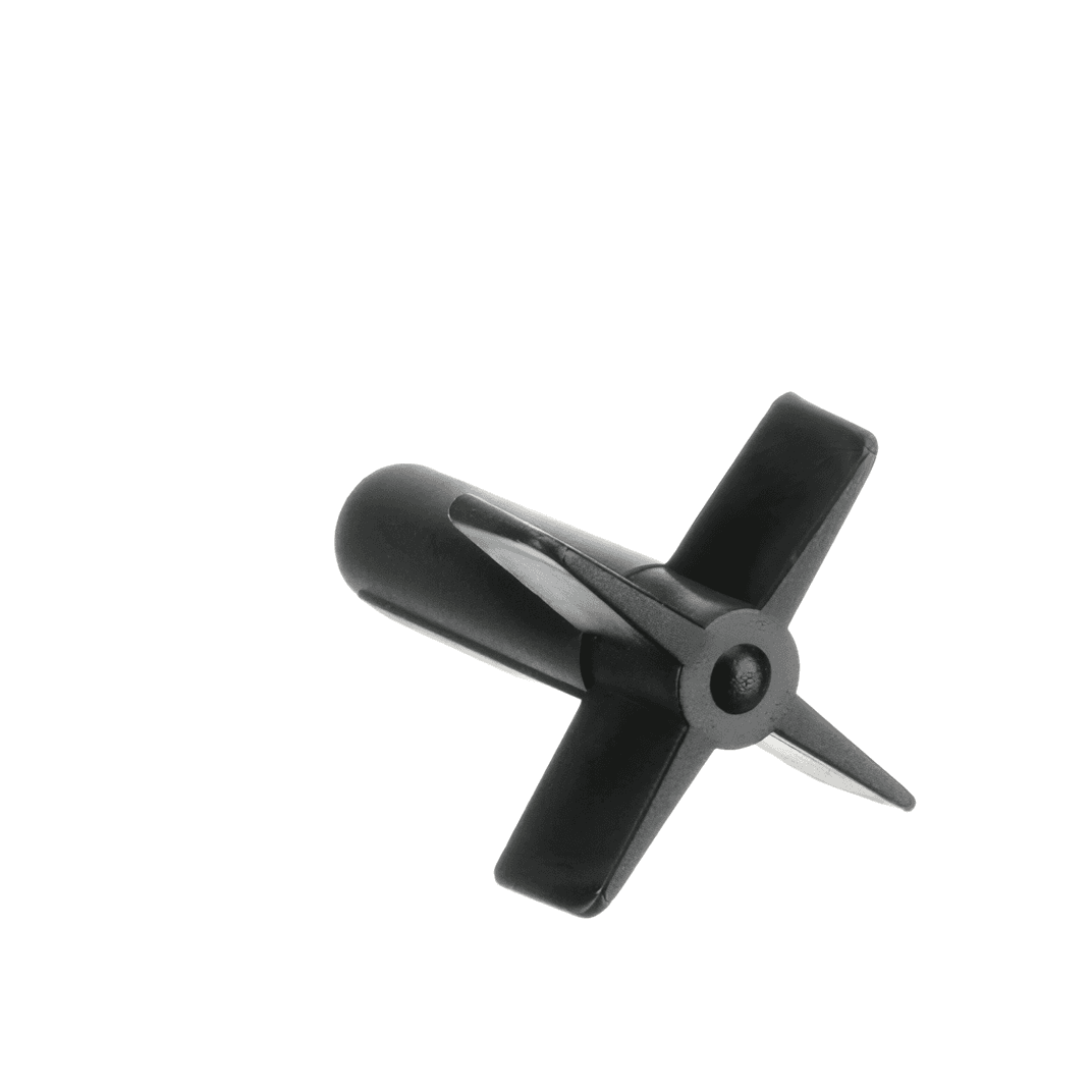 Whipper Blade 1.6X0.9X0.9 IN Plastic Black With 2 Flats 1/Each