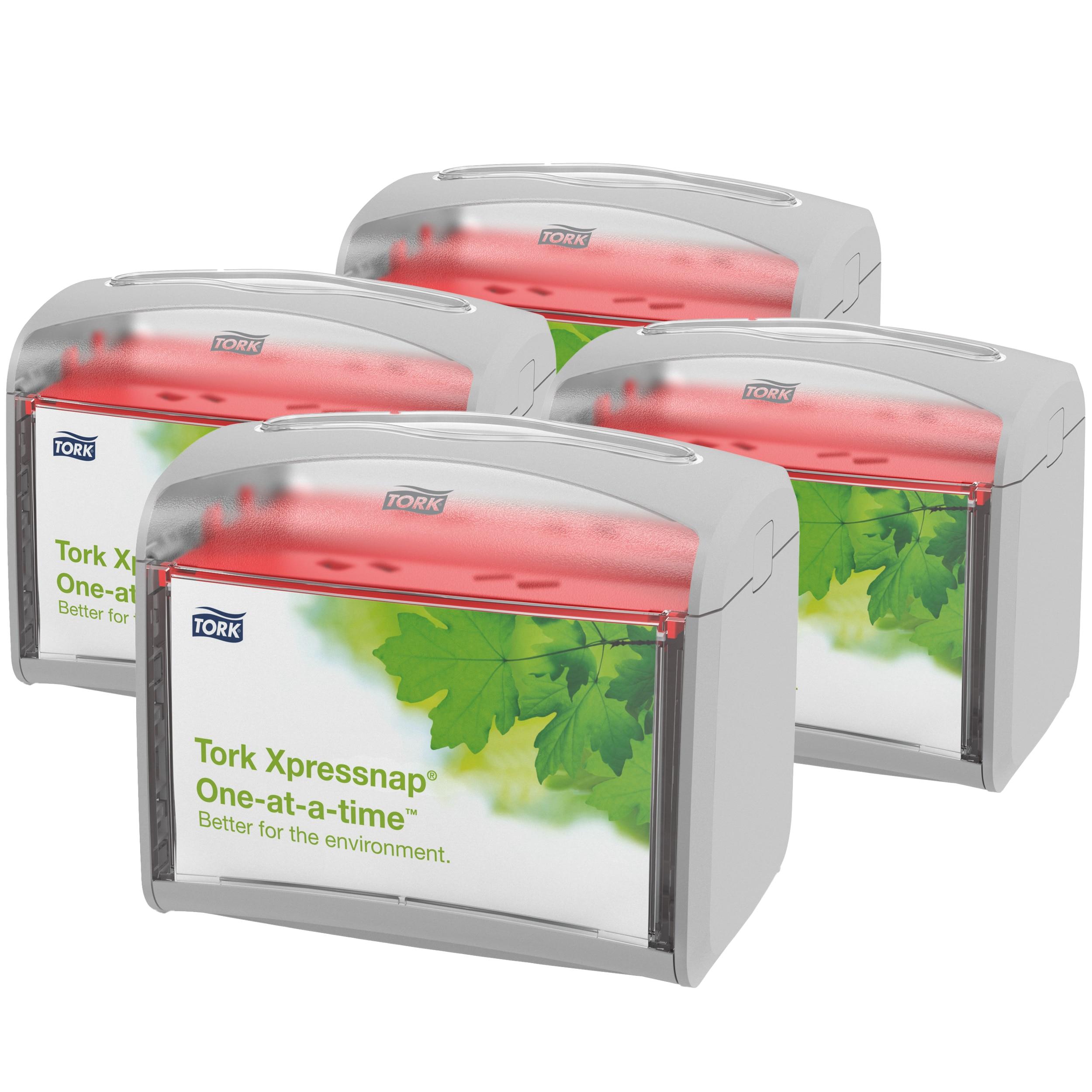 Tork Xpressnap® Napkin Dispenser 5.6X7.9X6.7 IN Gray Plastic Tabletop Signature Range 1/Each