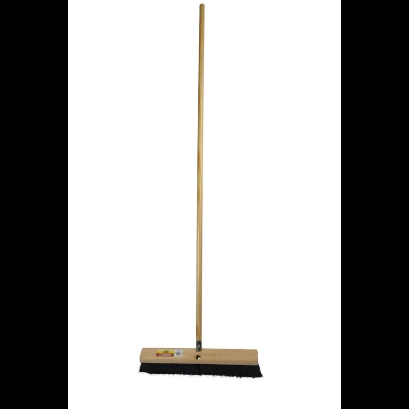 Bristles Indoor Broom 18 IN Black PP Wood Push 1/Each