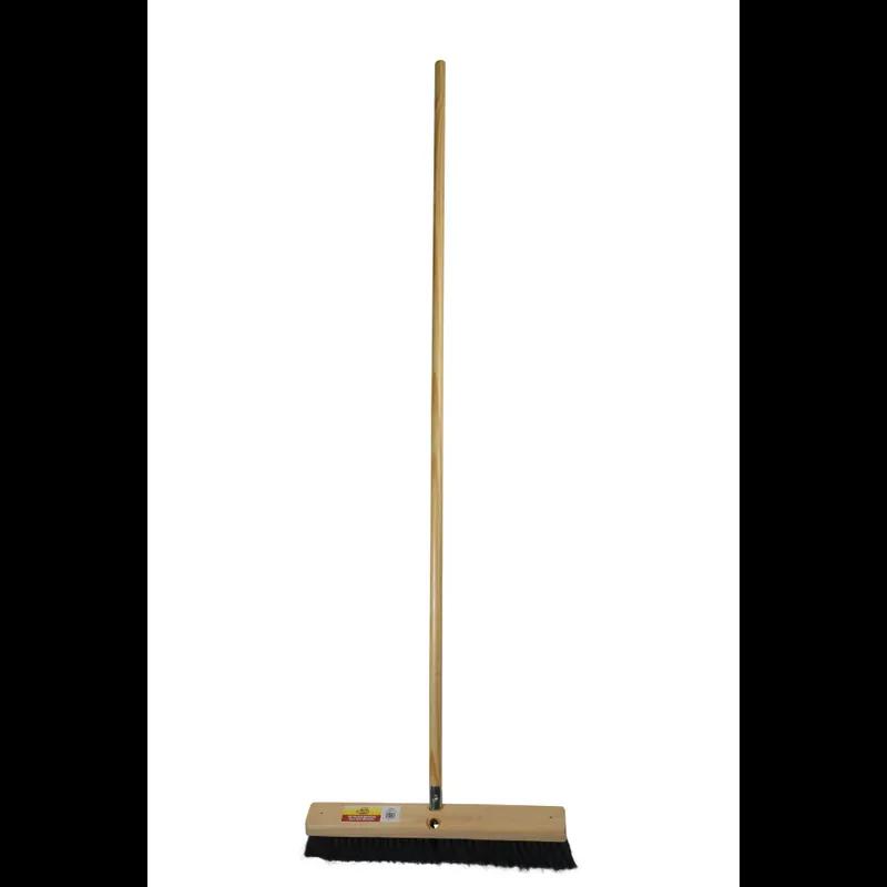 Bristles Indoor Broom 18 IN Black PP Wood Push 1/Each