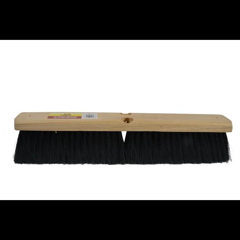 Bristles Indoor Broom 18 IN Black PP Wood Push 1/Each