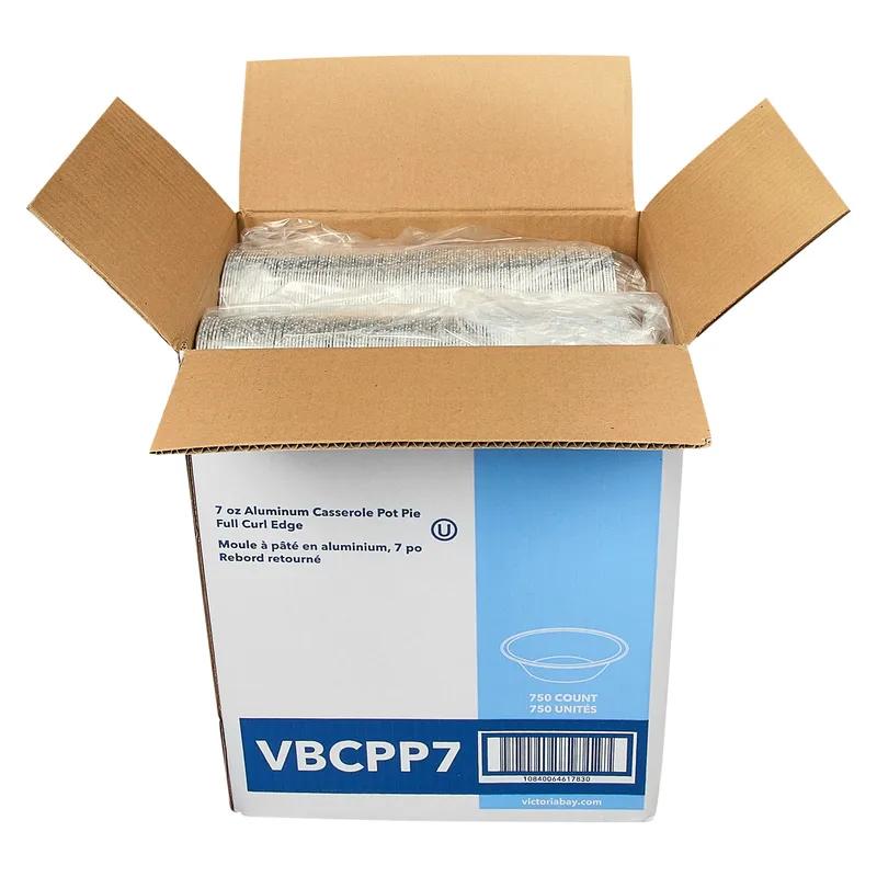 Victoria Bay Casserole Take-Out Container Base 7 OZ Aluminum Silver Round 750/Case