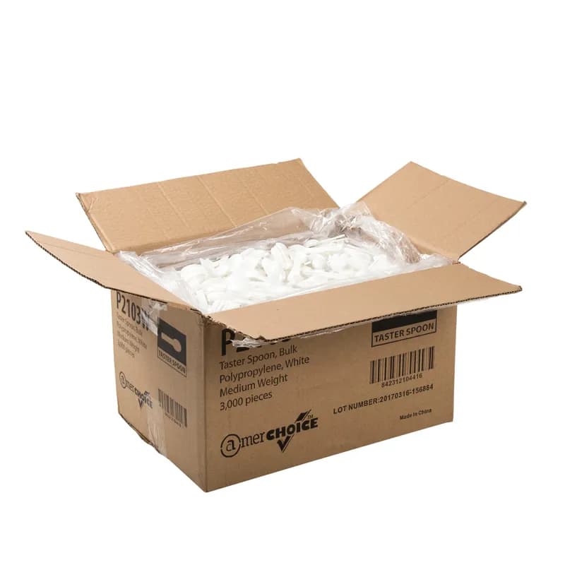 Tasting Spoon Plastic White Medium Weight 3000/Case