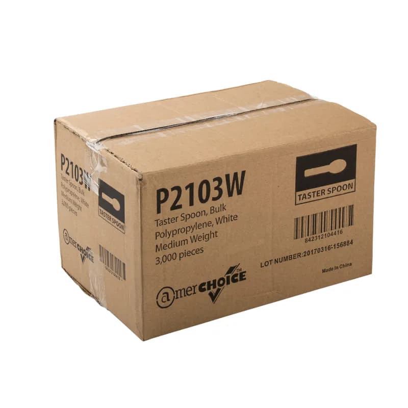 Tasting Spoon Plastic White Medium Weight 3000/Case