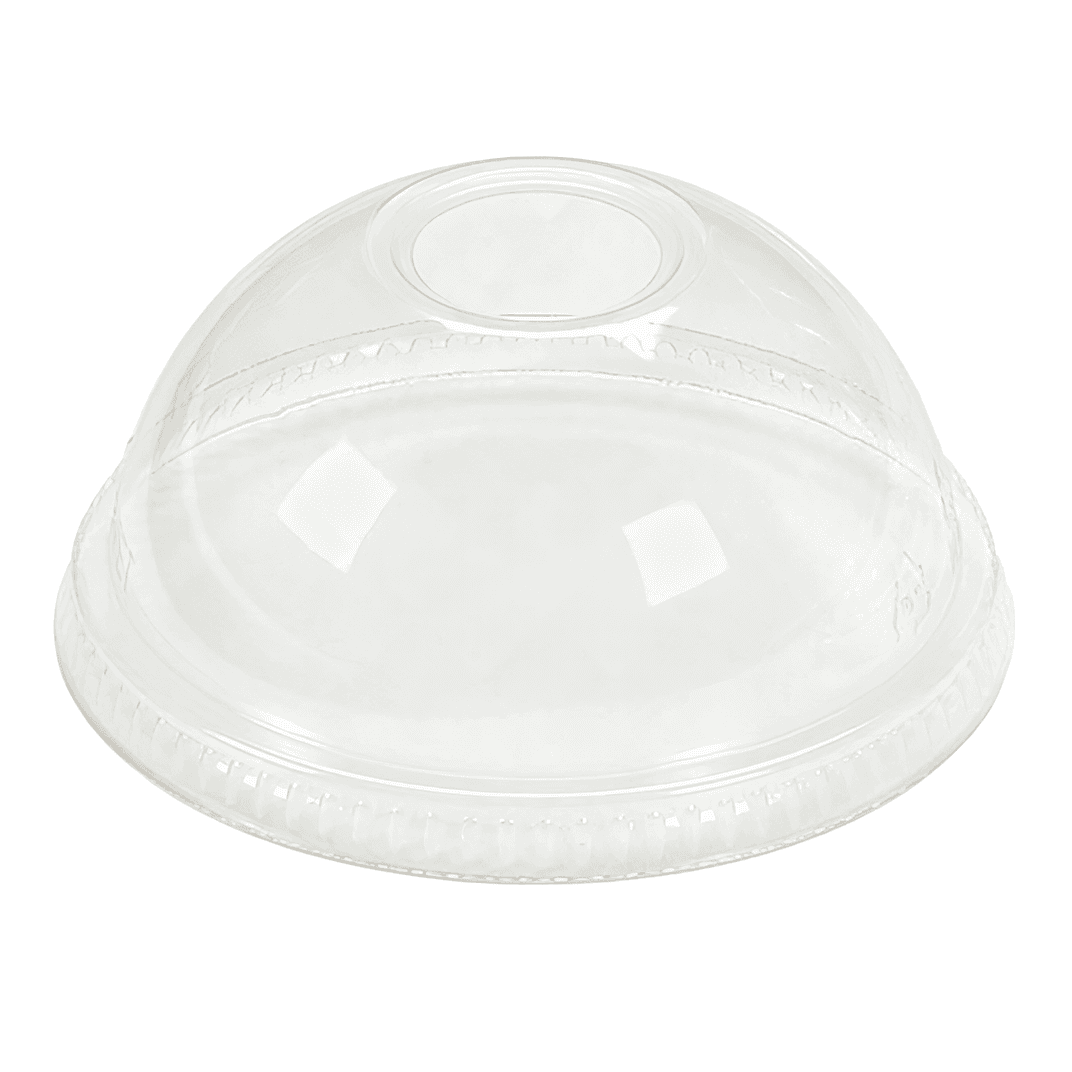 Lid Dome PET Clear For 12-24 OZ Bowl With Hole 1000/Case