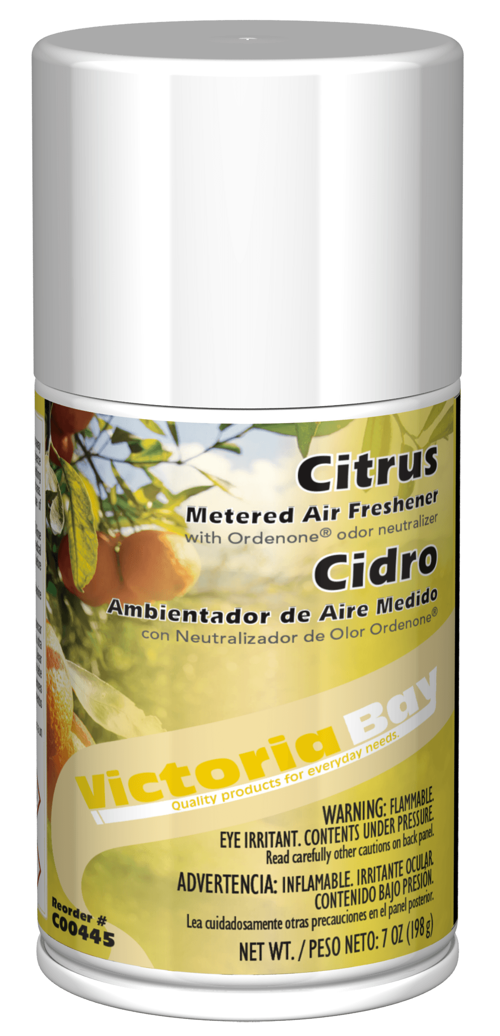 Victoria Bay Air Freshener & Deodorizer Citrus Blast Aerosol 7 OZ Metered 12 Count/Case