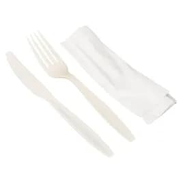 Victoria Bay 3PC Cutlery Kit PLA Corn Heavyweight With Napkin,Fork,Knife 250/Case