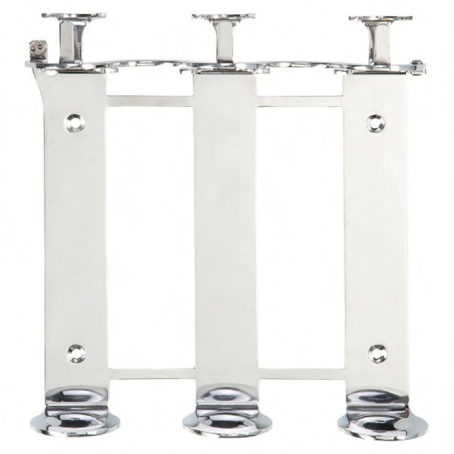 Hand Sanitizer & Soap Dispenser Silver Stainless Steel Wall Mount Triple 1/Each