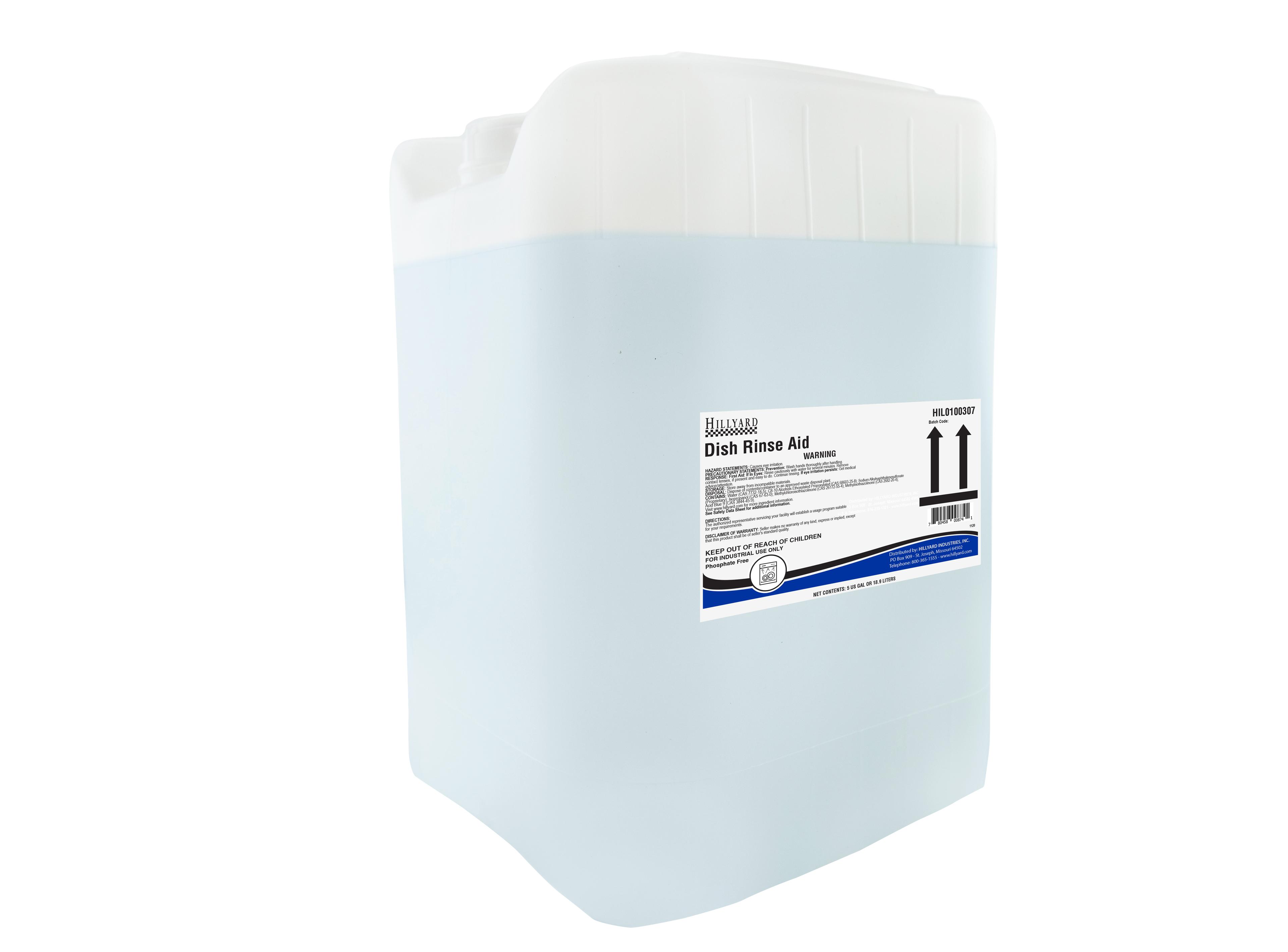 Fragrance Free Rinse Aid 11X10X14.63 IN 5 GAL Liquid 1/Pail