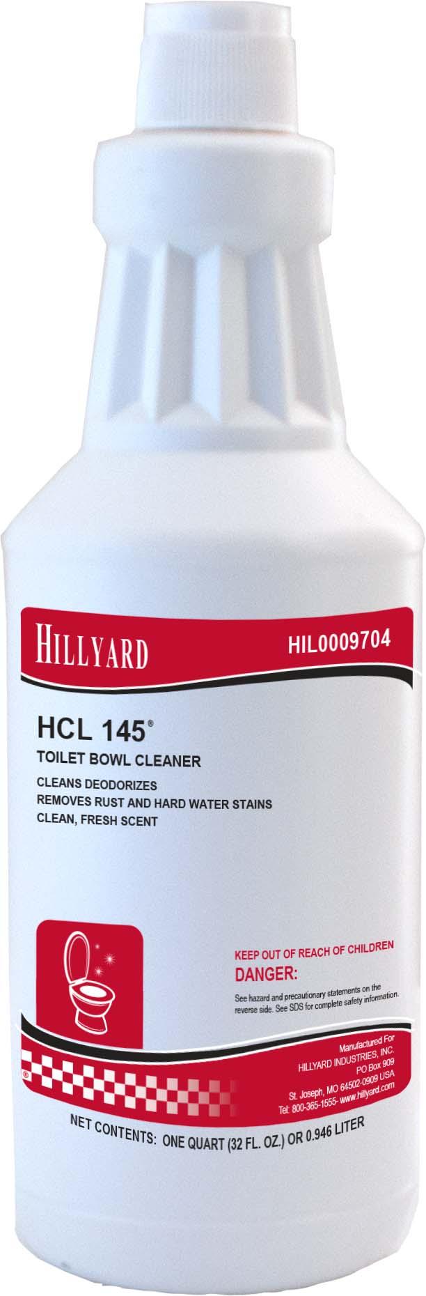 HCL-145 Mint Toilet Bowl Cleaner 3.4X3.4X10.3 IN 32 FLOZ RTU Liquid 12/Case