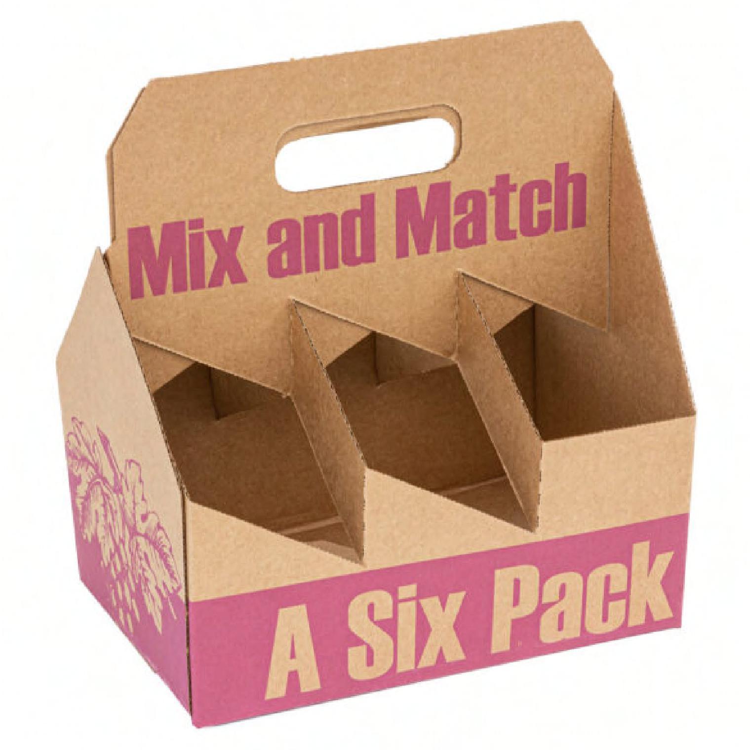 Wine Carrier 10.5X7X12 IN Corrugated Cardboard No Logo 50/Case